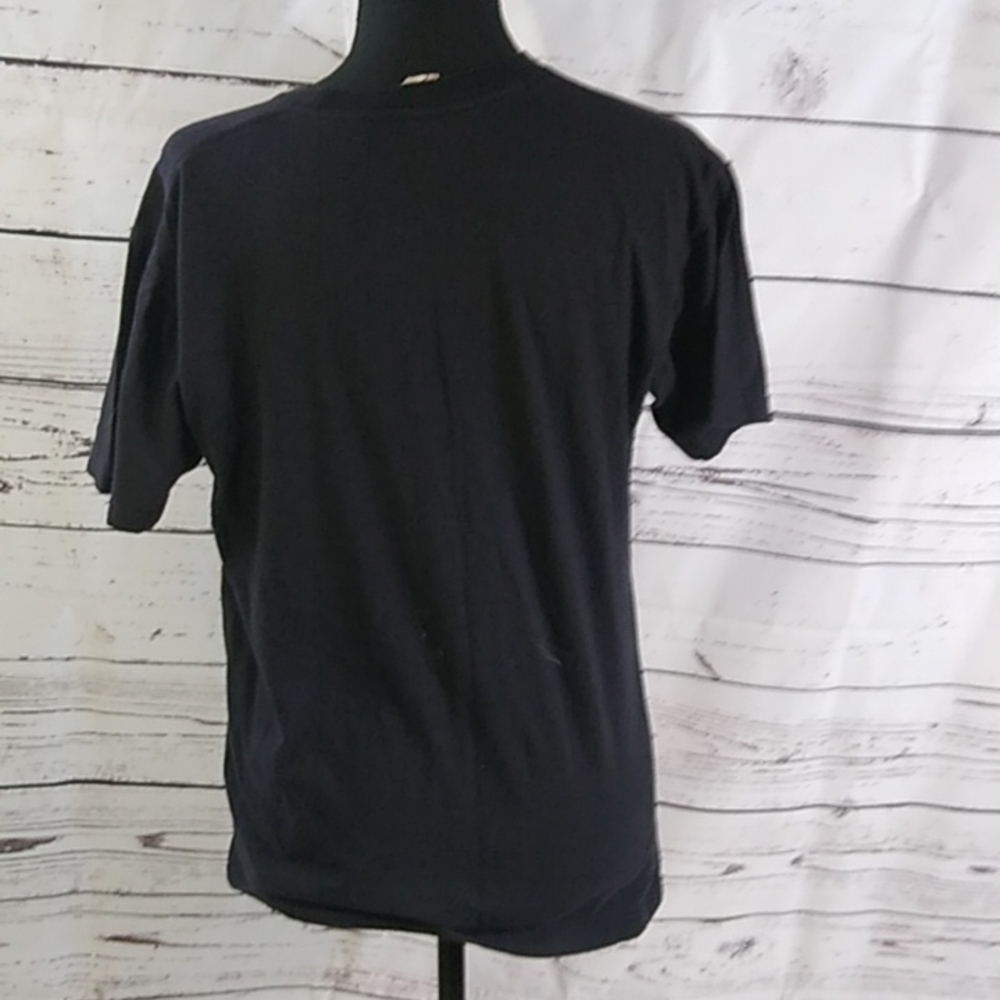 AC/DC Band Tee Black Graphic T-Shirt Vintage Style Rock Shirt  M Distressed - Picture 4 of 5